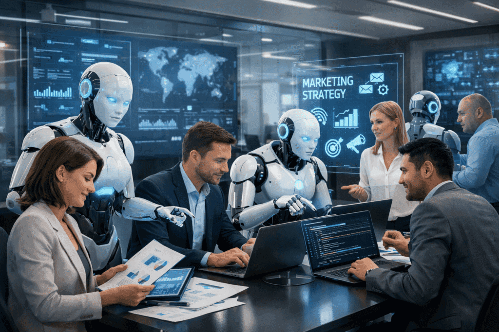 AI agent teknolojisinin iş dünyasında kullanımı ve dijital çalışan konsepti

