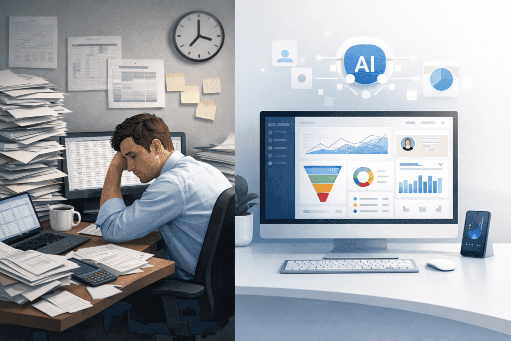 Geleneksel CRM süreçleri ile yapay zeka destekli CRM otomasyonu karşılaştırması